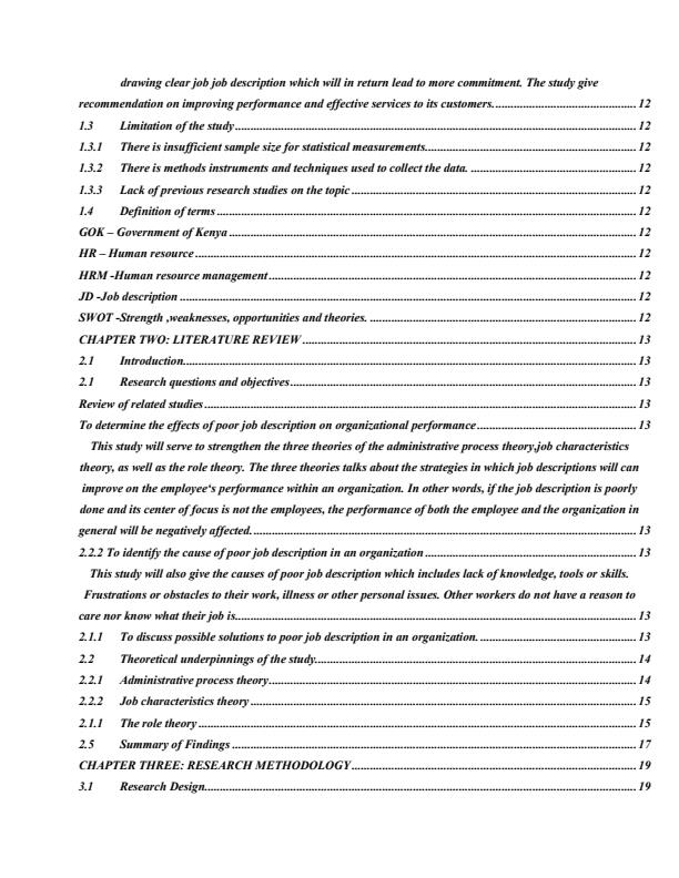 Page 2 – Effect of poor Job Description on Performance at K-Pillar Sacco – Kenyaplex