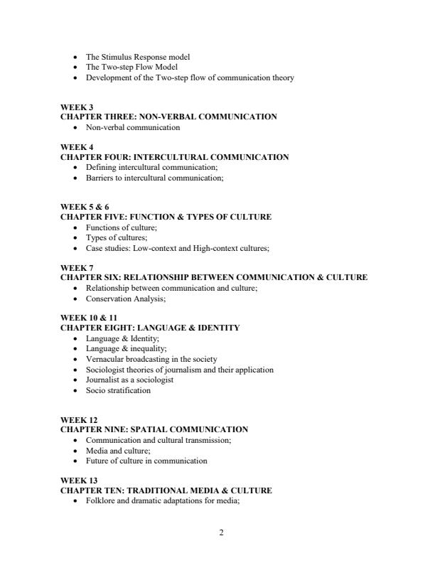 Page 2 – BJL1203: Communication and Culture Notes – Kenyaplex