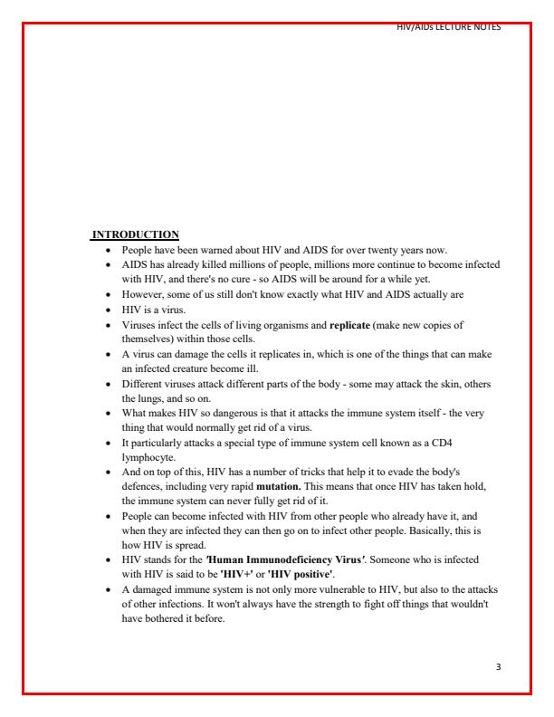 Page 1 – UCU 101: HIV/Aids Notes – Kenyaplex