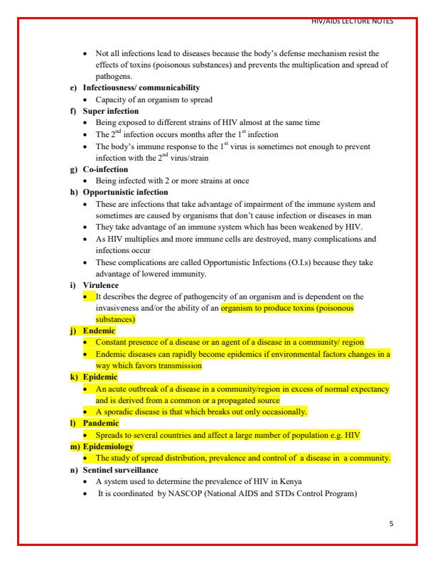 Page 3 – UCU 101: HIV/Aids Notes – Kenyaplex