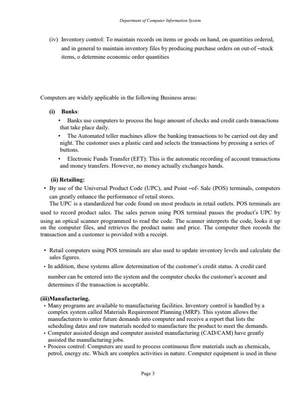 Page 3 – COMP 100: Office Application Notes – Kenyaplex