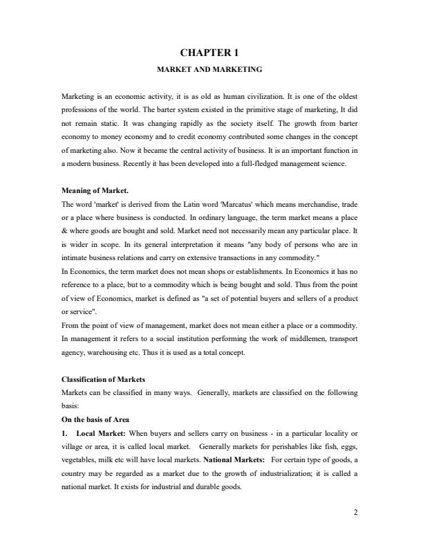 Page 1 – MKTG218: Principles of Marketing Notes – Kenyaplex