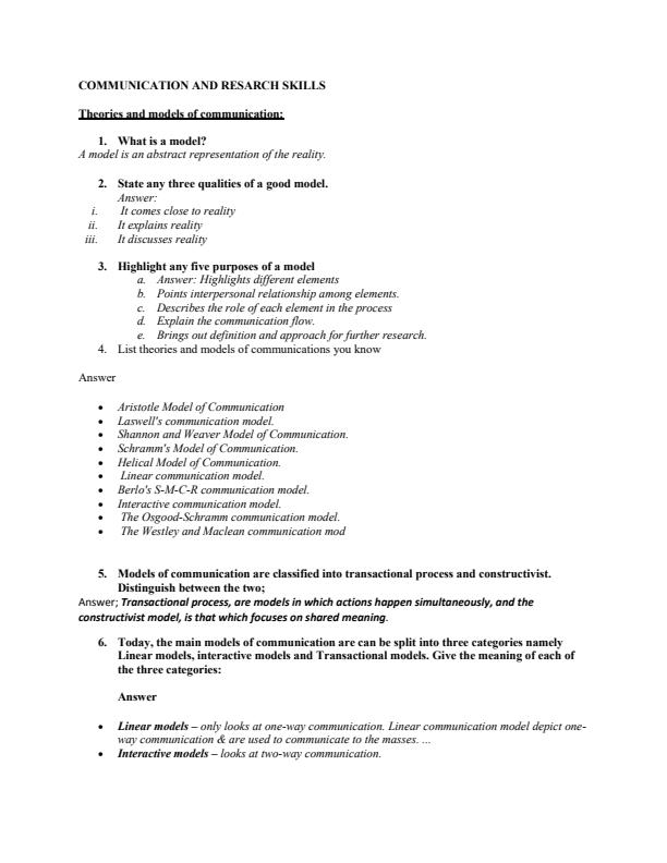 Page 1 – Theories and Models of Communication – Kenyaplex