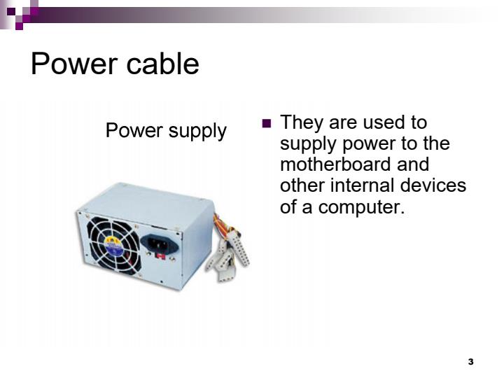 Page 2 – Form 1 Computer Studies Chapter 5 - Power and Interface Cables Notes – Kenyaplex