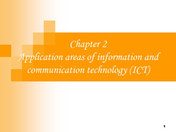 Page 1 – Form 4 Computer Studies Chapter 2 - Application Areas of Information and Communication Technology (ICT) Notes – Kenyaplex