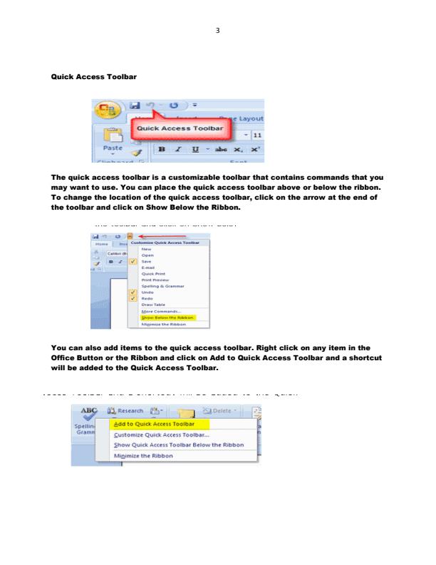 Page 3 – Microsoft Office 2007 Training Manual – Kenyaplex