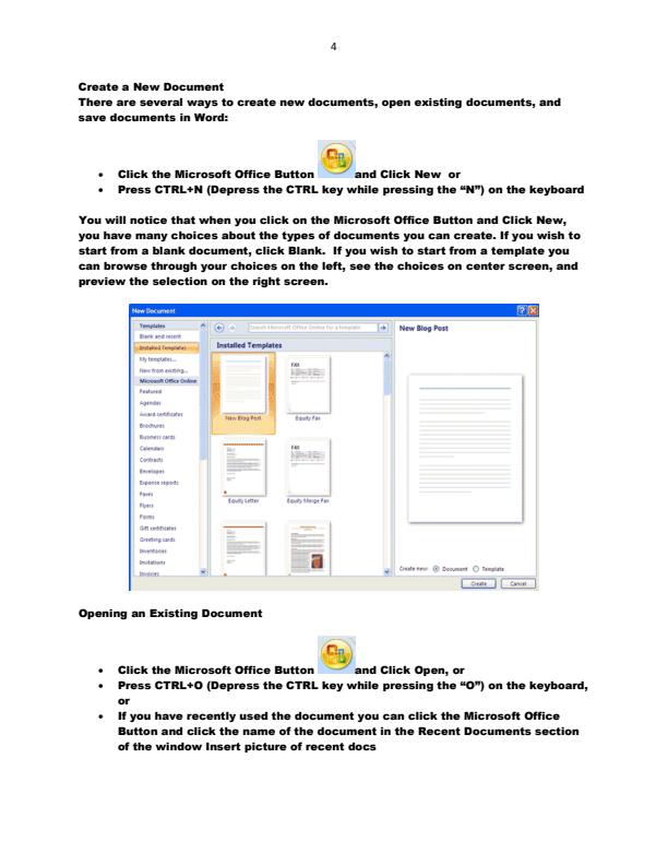 Page 4 – Microsoft Office 2007 Training Manual – Kenyaplex