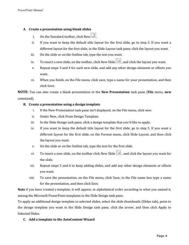 Page 3 –  New Computer Packages: Microsoft PowerPoint Training Manual - Notes – Kenyaplex