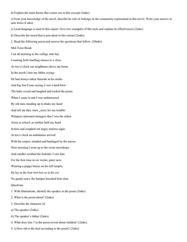 Page 4 – KCSE  Consolidated Trial Examinations English Booklet – Kenyaplex