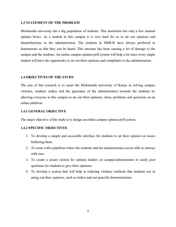 Page 3 – Campus Opinion Poll System Sample Documentation – Kenyaplex