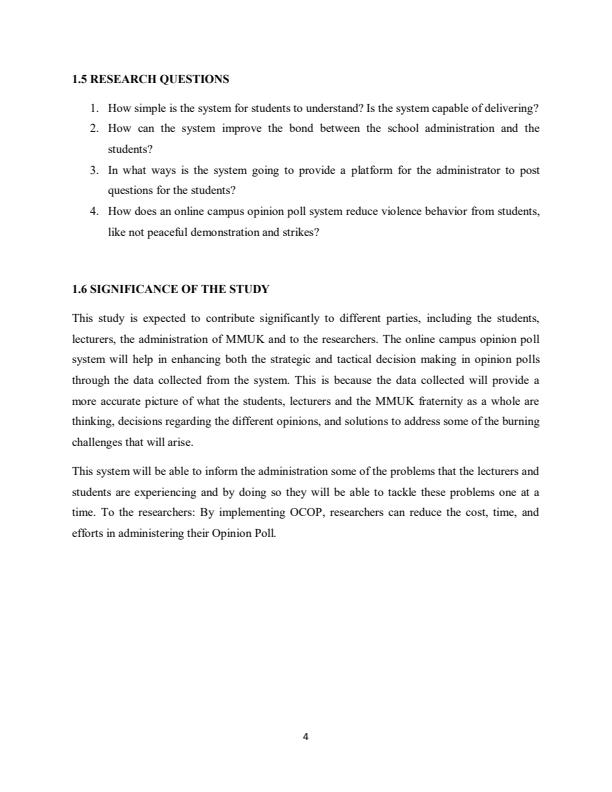 Page 4 – Campus Opinion Poll System Sample Documentation – Kenyaplex