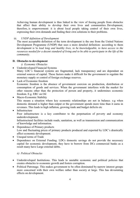 Page 3 – BUCU 003: Development Studies Notes – Kenyaplex