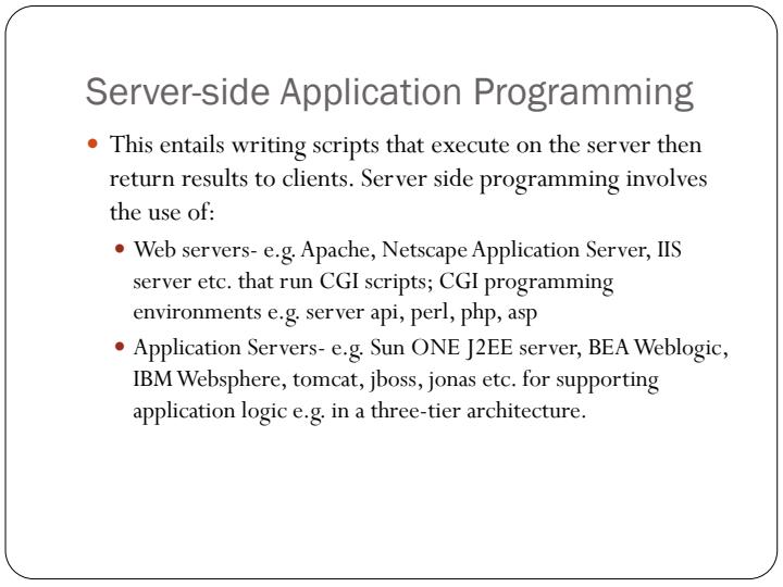 Page 4 – Application Programming For The Internet Notes – Kenyaplex