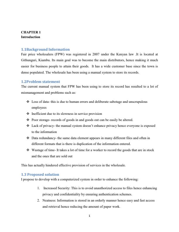 Page 1 – Automated Record Keeping System Sample Project – Kenyaplex