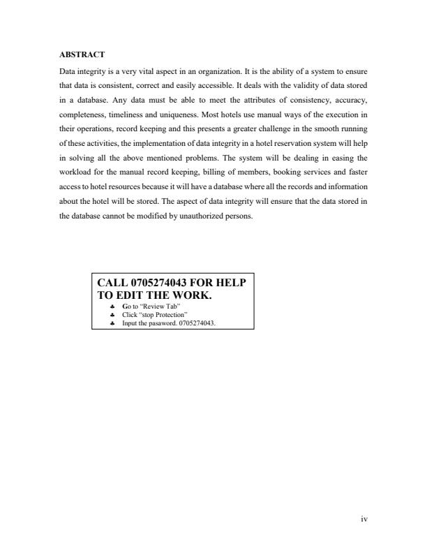 Page 2 – Implementing Data Integrity in a Hotel Reservation System – Kenyaplex