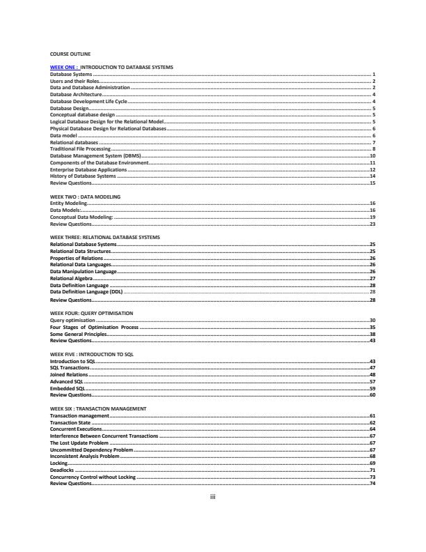 Page 3 – BIT 3107: Database Systems II Notes – Kenyaplex
