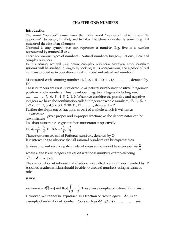 Page 3 – BMA 1106: Foundations of Mathematics Notes – Kenyaplex