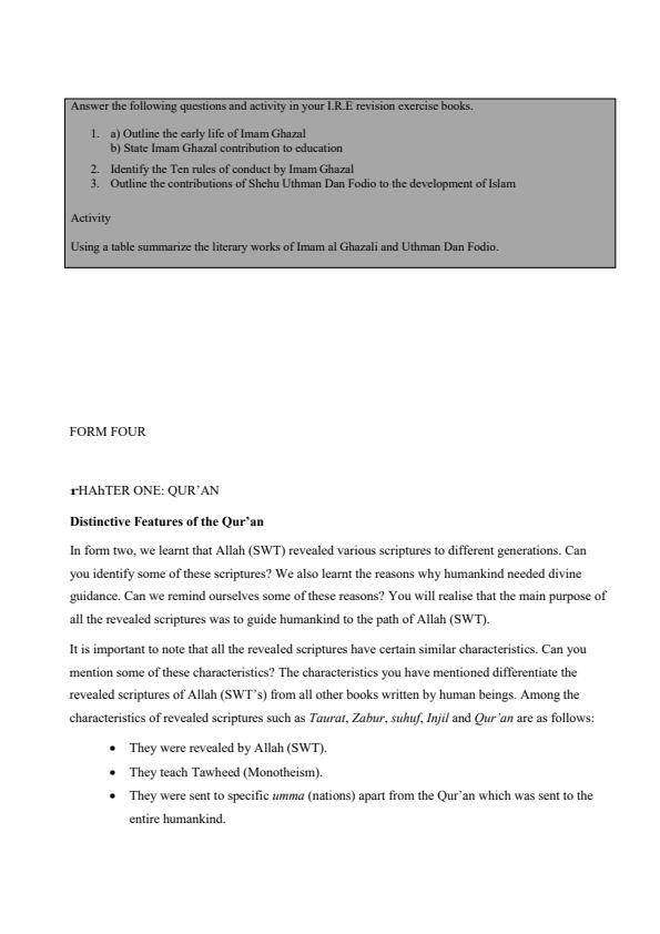 Page 1 – Form 4 IRE Notes – Kenyaplex