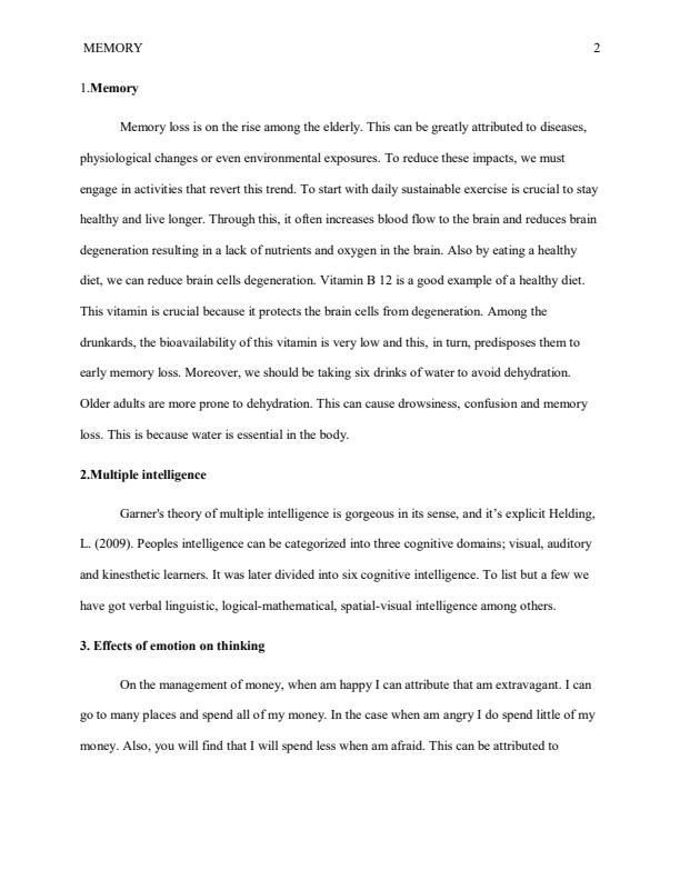 Page 1 – Psychology Notes on Memory – Kenyaplex