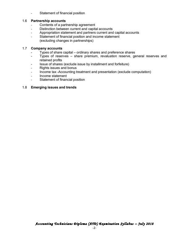 Page 2 – KASNEB Accounting Technicians Diploma Syllabus July 2018 – Kenyaplex