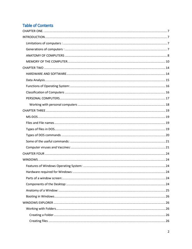 Page 1 – Computer Applications Notes for Module I – Kenyaplex