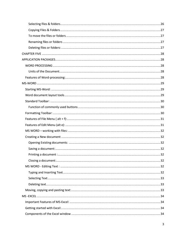 Page 2 – Computer Applications Notes for Module I – Kenyaplex