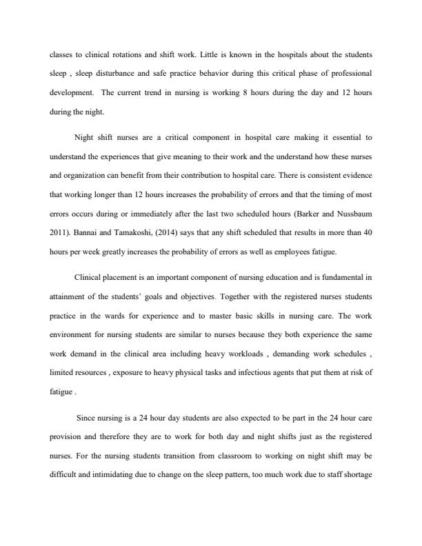 Page 2 – Research proposal on perception of fatigue among nursing students during night shifts – Kenyaplex