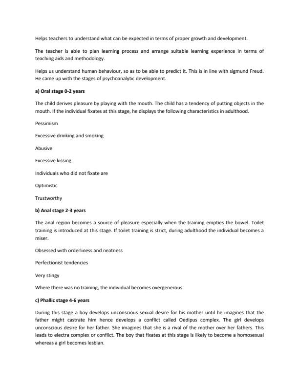 Page 4 – PSY 310: Human Growth and Development Notes – Kenyaplex