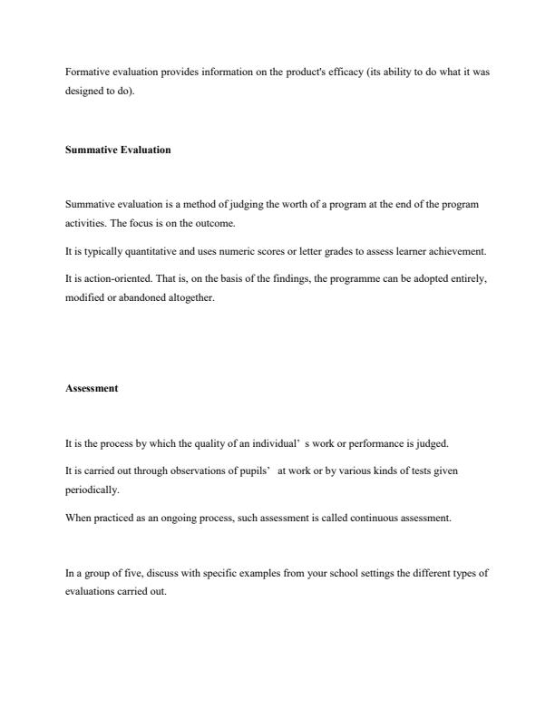 Page 3 – PSY 311: Educational Measurement and Evaluation Notes – Kenyaplex