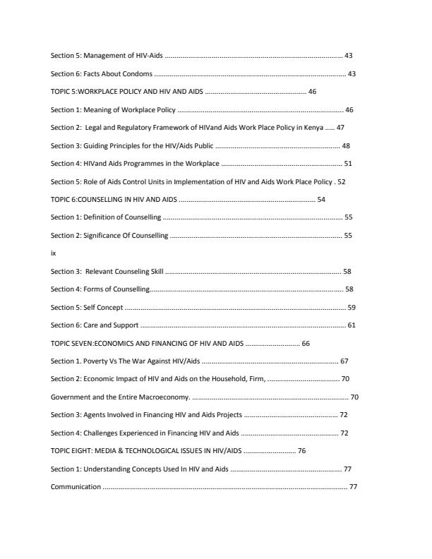 Page 2 – CDM 100: HIV and Aids Prevention and Management Notes – Kenyaplex