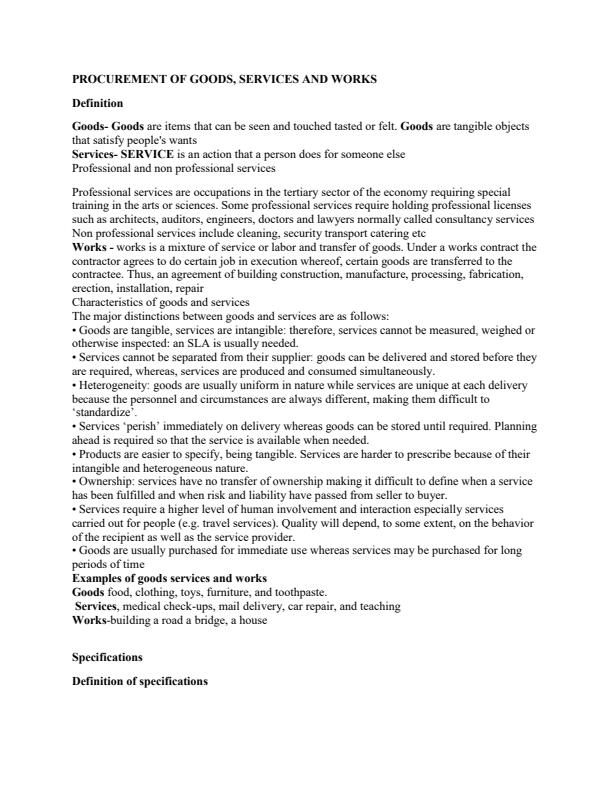 Page 1 – Purchasing and Supply Chain Management Notes – Kenyaplex