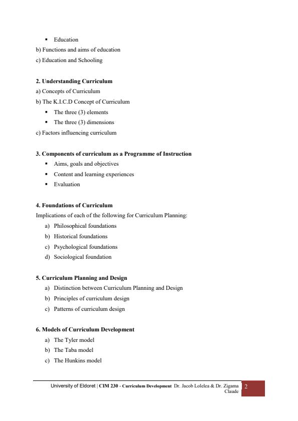 Page 2 – CIT210: Teaching Strategy Methods and Technique Notes – Kenyaplex