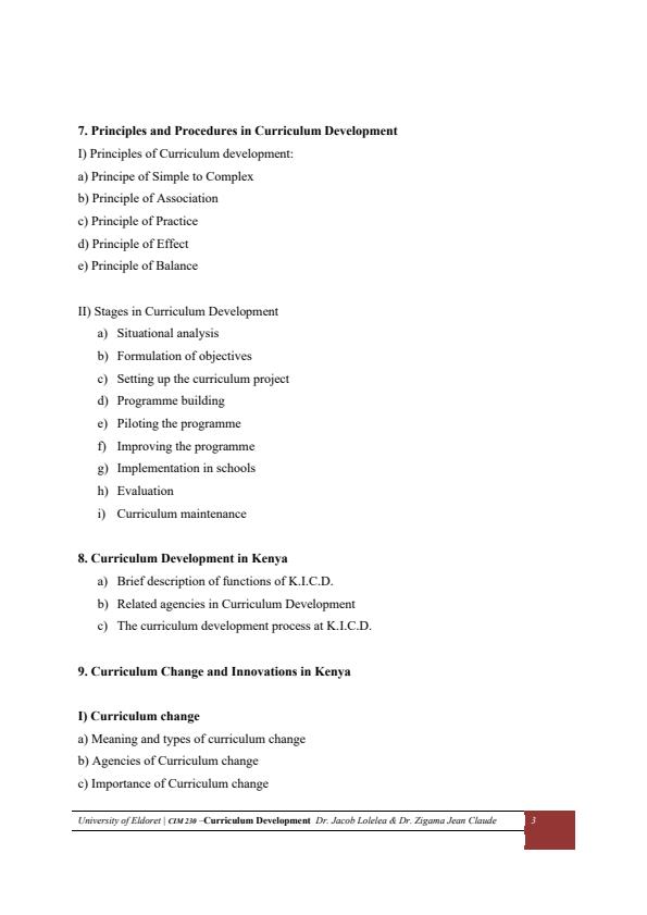 Page 3 – CIT210: Teaching Strategy Methods and Technique Notes – Kenyaplex