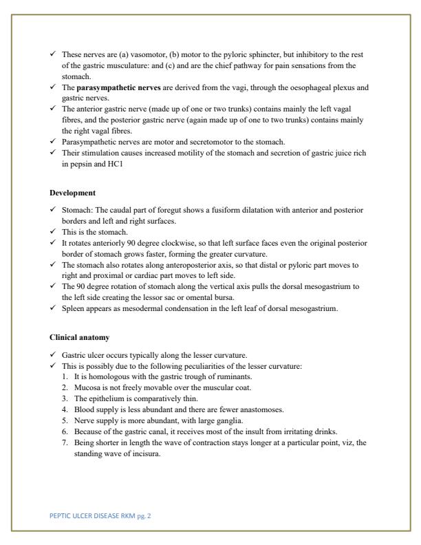 Page 2 – KMTC Medicine: Peptic ulcer disease Notes – Kenyaplex