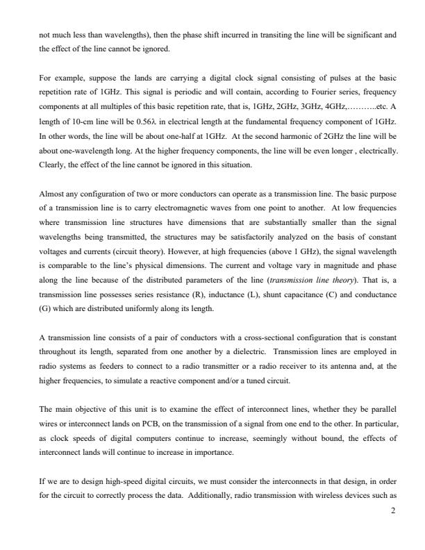 Page 2 – EEE 4201: Transmission Lines Notes – Kenyaplex