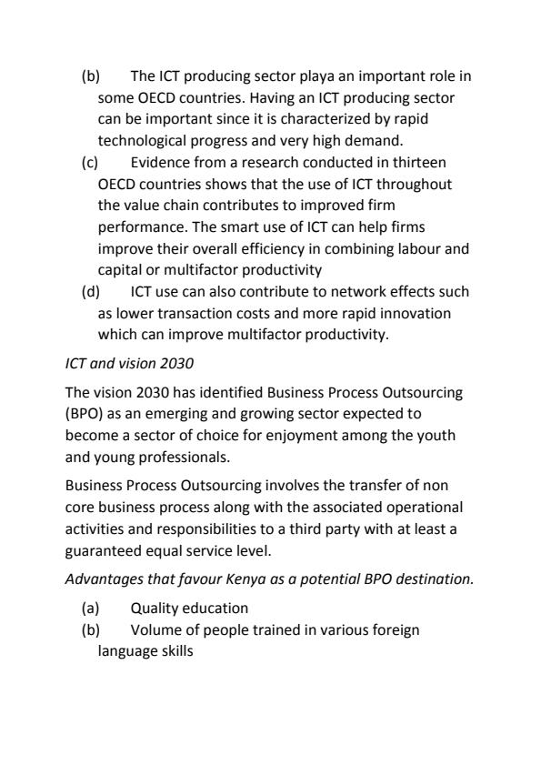 Page 2 – EAE 100: Economics of Information Technology Notes – Kenyaplex