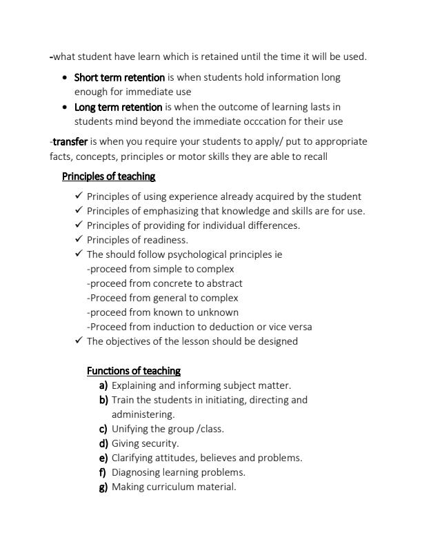 Page 3 – CIT 210: Instructional Methods and Strategies Notes – Kenyaplex