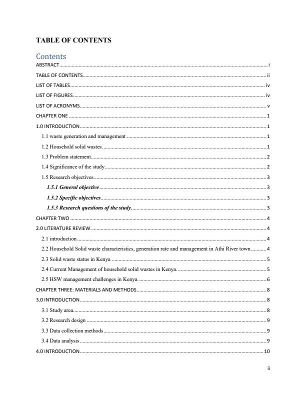 Page 1 – Assessment of Household Solid Waste Management in Athi Town, Machakos County – Kenyaplex