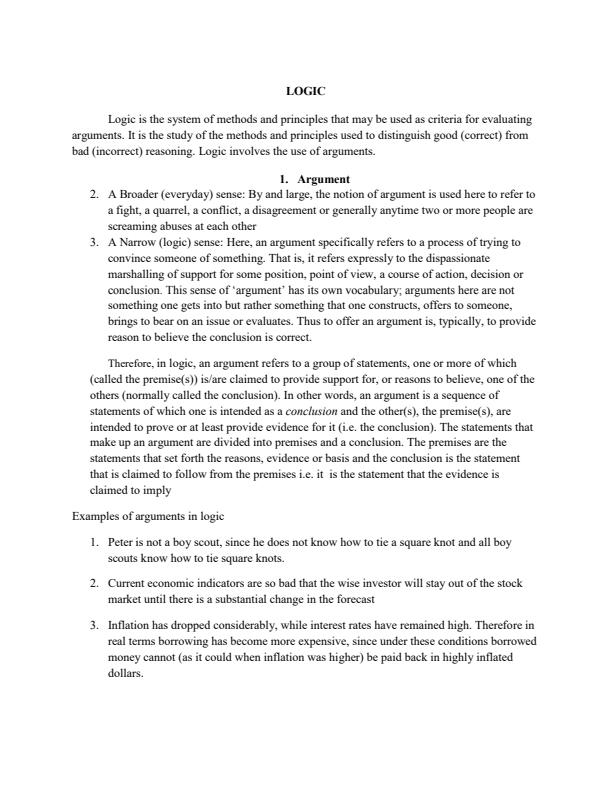 Page 1 – UCU 103 Notes on Logic – Kenyaplex