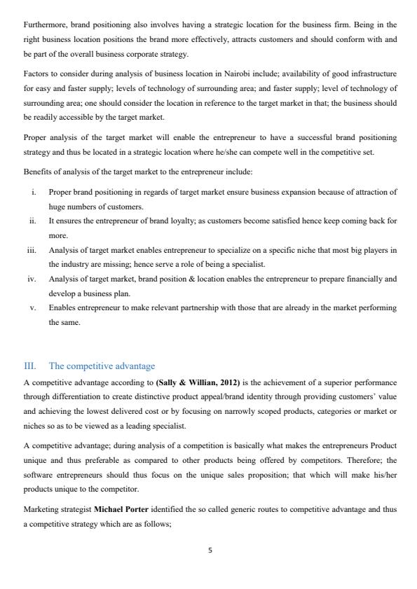 Page 5 – BUSS 221: Fundamentals of Entrepreneurship – Kenyaplex