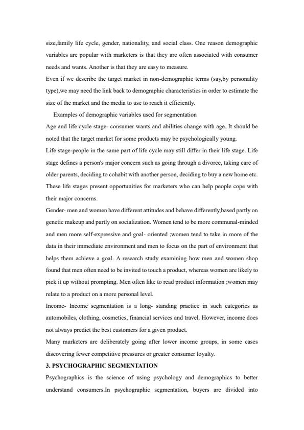 Page 2 – Market Segmentation Notes – Kenyaplex