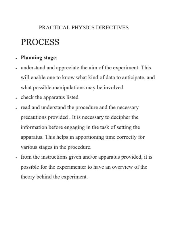Page 1 – Physics practical instructions/guide – Kenyaplex
