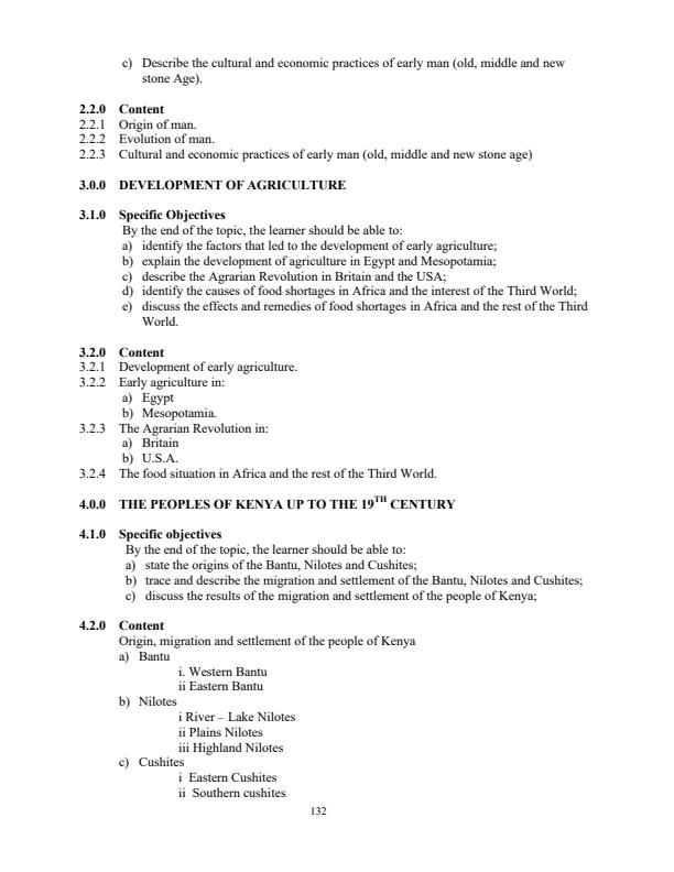 Page 2 – Form 1 History and Government Syllabus – Kenyaplex