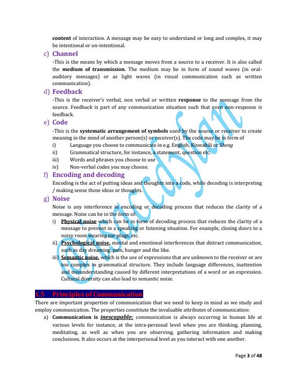 Page 3 – Egerton University Communication Skills Notes COMM III – Kenyaplex