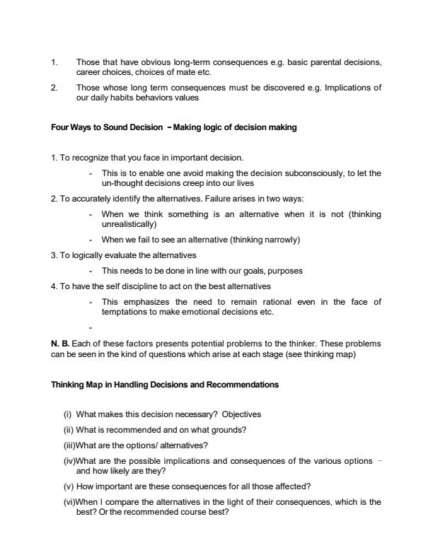 Page 3 – Kenyatta University UCU 103: Critical and Creative Thinking Notes – Kenyaplex