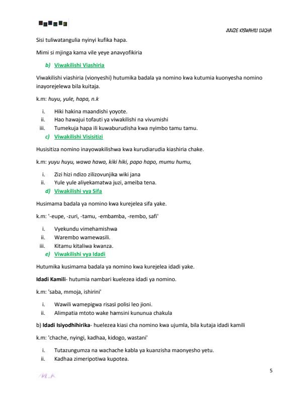 Page 3 – Kiswahili Lugha Notes Form 1 to Form 4 – Kenyaplex