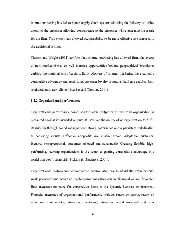 Page 4 – Influence of E-marketing on the performance of tour firms in Kenya – Kenyaplex