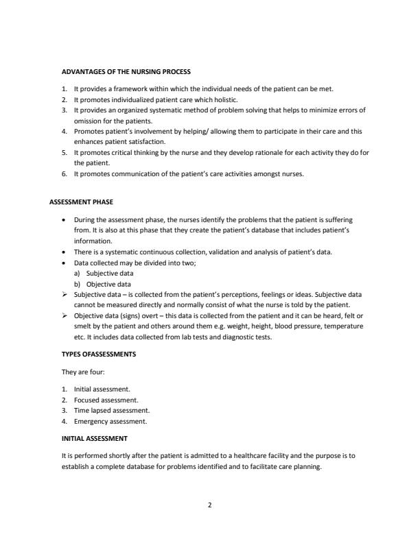 Page 2 – Nursing Process Notes – Kenyaplex