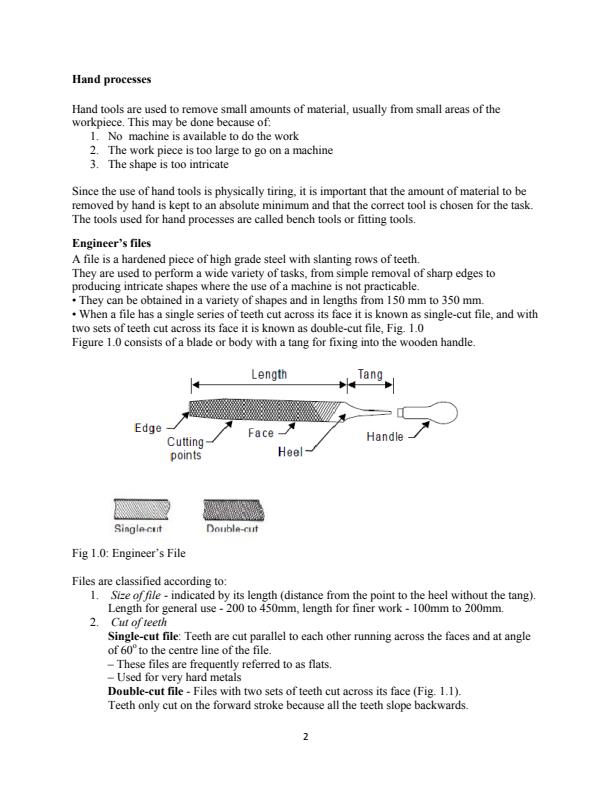 Page 2 – EMG 2106: Workshop Processes 1 Notes – Kenyaplex