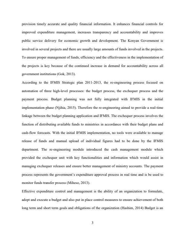 Page 3 – The impact of integrated financial management information system on expenditure control among county governments in Kenya – Kenyaplex